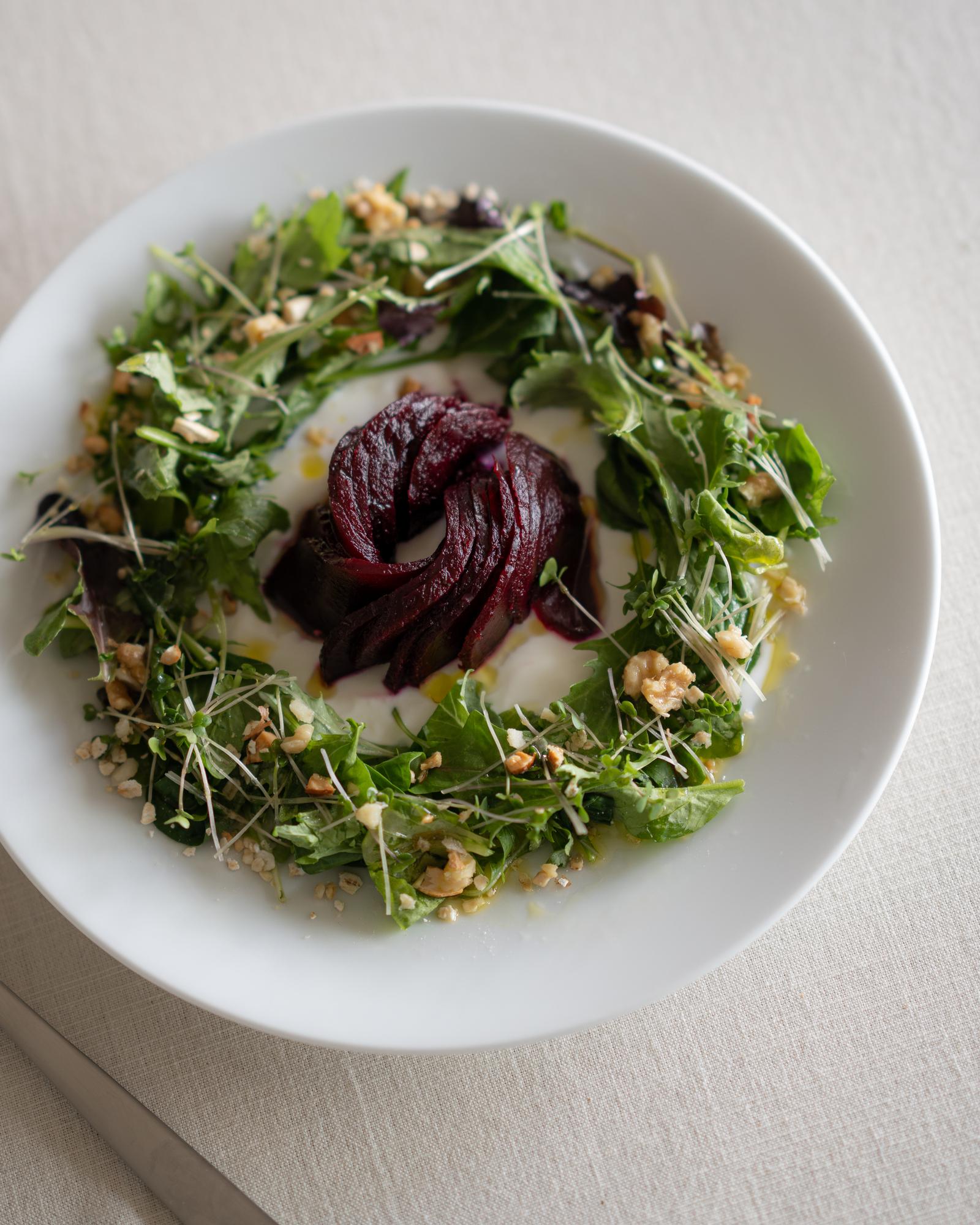 Detale talerza z fine dining